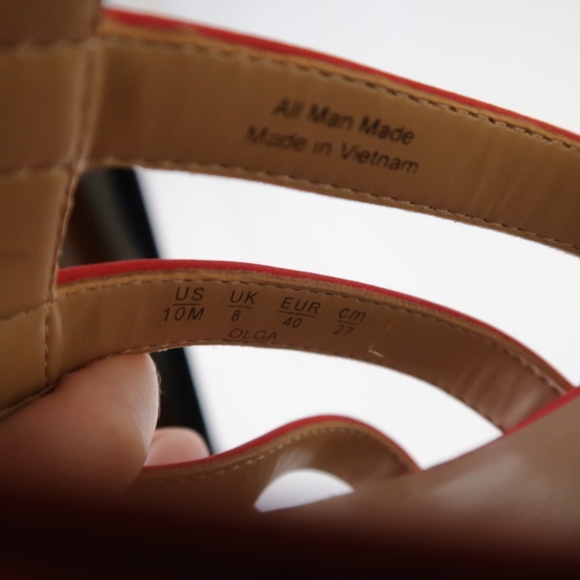 Franco Sarto red strappy sandal heels SHB-01 - Picture 10 of 10